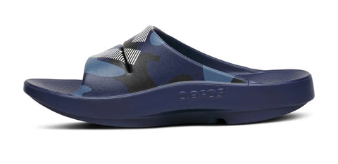 FJ X OOFOS Women's OOahh Sport Slide Sandal - Navy Camo