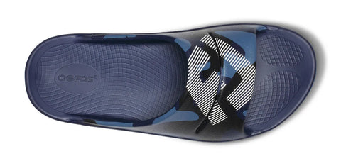 FJ X OOFOS Women's OOahh Sport Slide Sandal - Navy Camo